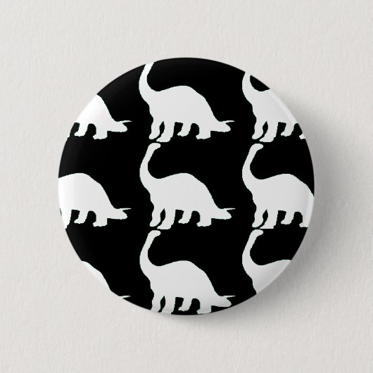 Zwart-witte dinos ronde button 5,7 cm (Voorkant)