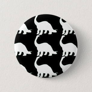 Zwart-witte dinos ronde button 5,7 cm