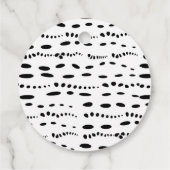 Zwart-witte dinosaurus 50e verjaardag dank u bedankjes labels (Achterkant)