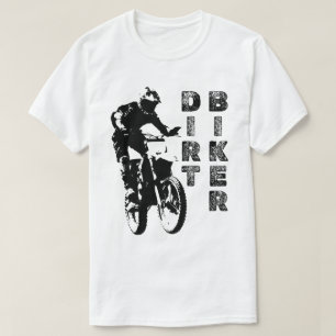 Zwart-witte Dirt Biker T-shirt