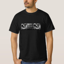 Zwart Witte DJ Draaitafel Grafisch T-Shirt Ontwerp