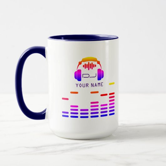 Zwart-witte DJ-stijl Miami kleurrijk Mok (Links)