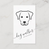 Zwart-witte dog en moderne hond-wal visitekaartje (Voorkant)