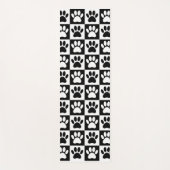 Zwart-witte dog schildert afdrukken op vierkantjes yogamat (Voorkant)