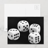 Zwart-witte doices briefkaart (Voorkant / Achterkant)