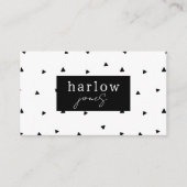 Zwart-witte Doodles Cute Visitekaartje (Voorkant)