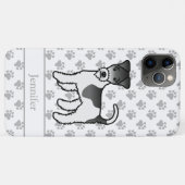 Zwart-witte draad Fox Terrier Cute Hond & Naam Case-Mate iPhone Case (Achterkant (horizontaal))