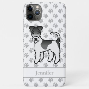 Zwart-witte draad Fox Terrier Cute Hond & Naam Case-Mate iPhone Case