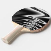 Zwart-witte draaihoek tafeltennisbatje (Voorkant Gekanteld)