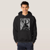 Zwart-witte draak hoodie (Voorkant volledig)