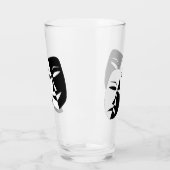 Zwart-witte drama maskers glas (Links)