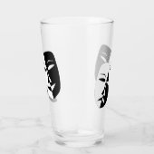 Zwart-witte drama maskers glas (Rechts)