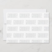 Zwart & Witte Drie Foto Afstudeer Uitnodiging (Achterkant)