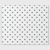 Zwart-witte driehoek Handtekening Cadeaupapier (Vlak)