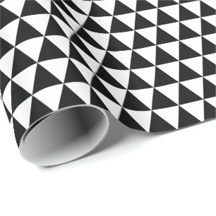 Zwart-Witte Driehoeken Cadeaupapier