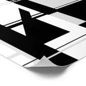 Zwart-witte driehoeken in Abstract labyrint ontwer Poster (Hoek)