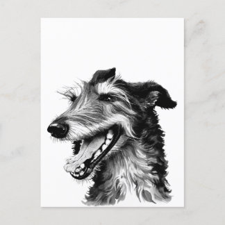 Zwart-witte drift | Cute Hound Briefkaart