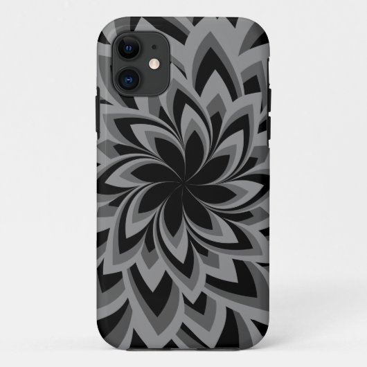 ZWART-WITTE DRUK BLOEMEN Case-Mate iPhone CASE (Achterkant)