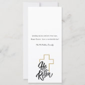 Zwart-witte duif vrolijk Pasen plat kaart (Achterkant)