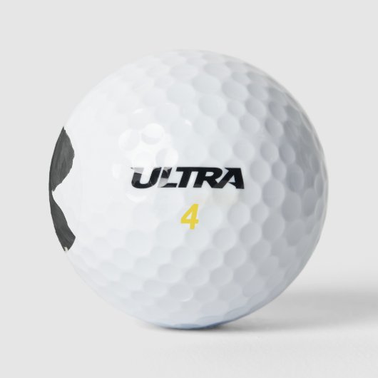 Zwart-witte Duitse horthaired pointer Golfballen (Logo)