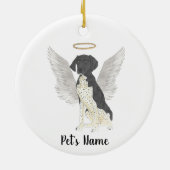 Zwart-witte Duitse staande hond rouw Keramisch Ornament (Achterkant)