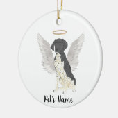 Zwart-witte Duitse Staande Hond Troost Keramisch Ornament (Links)