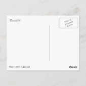 Zwart-witte dwergkonijn briefkaart (Achterkant)