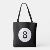 Zwart-witte eacht tote bag (Achterkant)