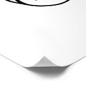 Zwart-witte eenhoorn poster (Hoek)