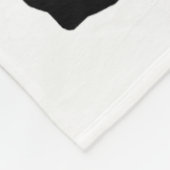 Zwart-witte eenhoornschedel fleece deken (Hoek)