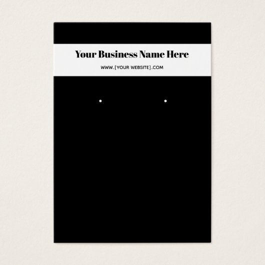 Zwart-witte, eenvoudige, aangepaste oorenkaart visitekaartje (Voorkant)