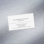 Zwart-witte eenvoudige platenarchitect magnetisch visitekaartje (Voorbeeld)