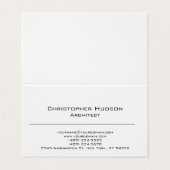 Zwart-witte eenvoudige platenarchitect visitekaartje (Buitenkant ongevouwen)