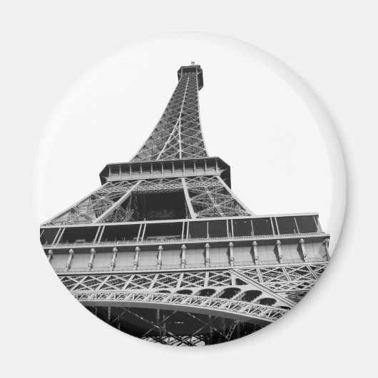 Zwart-witte Eiffeltoren Magnet (Voorkant)