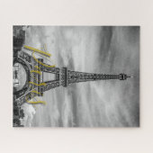 Zwart & Witte Eiffeltoren Parijs Frankrijk Legpuzzel (Horizontaal)