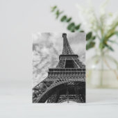 Zwart-witte Eiffeltoren van onderen - Parijs City Briefkaart (Staand voorkant)