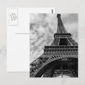 Zwart-witte Eiffeltoren van onderen - Parijs City Briefkaart (Voorkant / Achterkant)