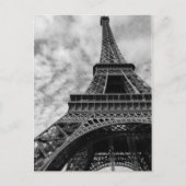 Zwart-witte Eiffeltoren van onderen - Parijs City Briefkaart (Voorkant)