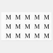 Zwart-witte Elegant monogram Labels (Vel)