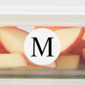 Zwart-witte Elegant monogram Labels (Aangebracht)