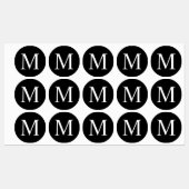 Zwart-witte Elegant monogram Labels (Vel)
