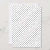 Zwart & Witte Elegante Bruiloftsfeest Uitnodiging (Achterkant)