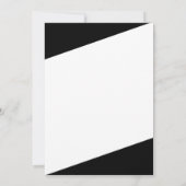 Zwart & Witte Elegante Chic Feest Uitnodigingen (Achterkant)