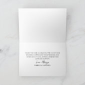 Zwart Witte Elegante Golflijn Rand Bruiloft Bedankkaart (Binnen)