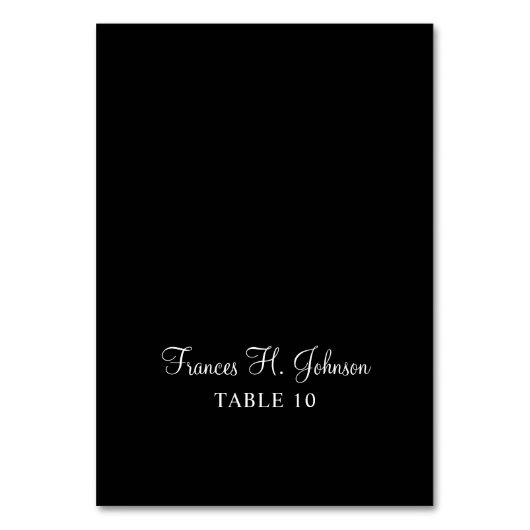 Zwart-witte elegante kalligrafie kaart (Voorkant)