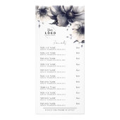 Zwart Witte Elegante Spa Diensten Menu Rackkaart (Voorkant)