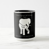 Zwart-witte ellephant Gift Exchange - aangepaste t Mok (Midden)