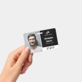Zwart Witte Employee ID met Logo Badge (Handheld)