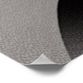 Zwart-witte, enge monsterkop | AI Art Poster (Hoek)