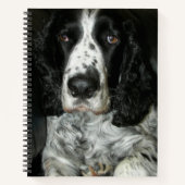 Zwart-witte Engelse Springer Spaniel Notitieboek (Voorkant)